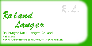 roland langer business card